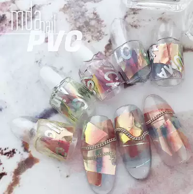 To cut mayu's new supplies, ten-color cellophane set, pvc nail jewelry, special nail stickers