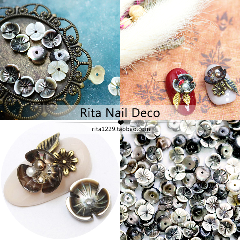 4 Primrose Shells Flowers Shareydva Synced Shells Mechia Ornaments Nail Decorative Materials Phototherapy Beauty Nail Polish