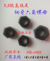  GB6171 Fine thread buckle level 8 fine tooth hexagon nut cap M8M10*1M12*1 25M14M16M20M30*1 5