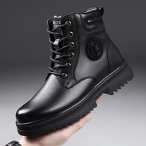 Head Cow Pie Martin Boots thicken leather boots in winter plus heat warm wool high-help short-boots