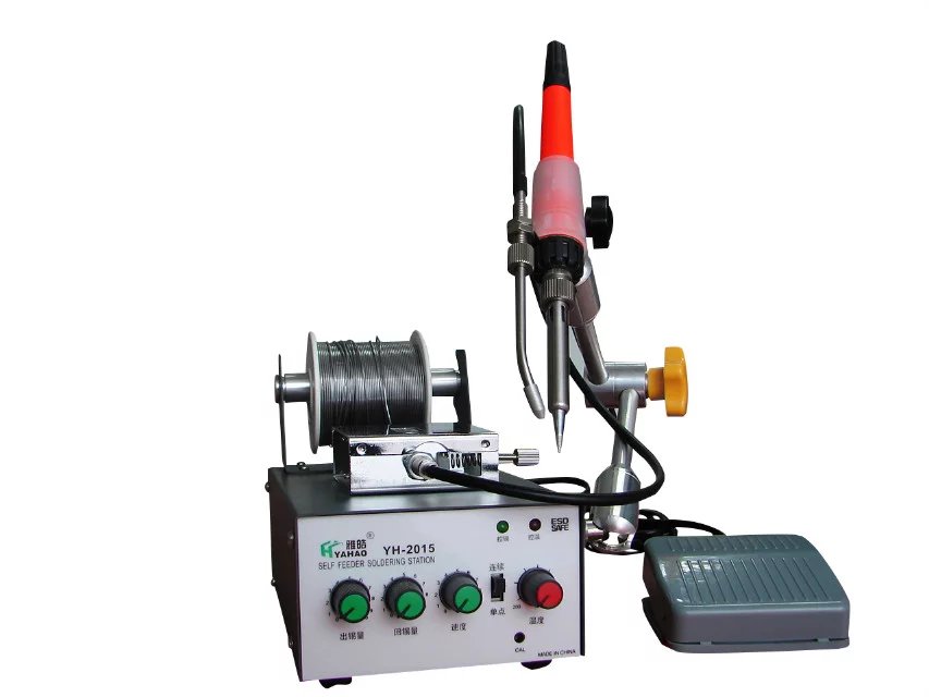 Factory direct selling automatic tin feeding machine Yahao brand YH-2015 pedal automatic universal soldering machine constant temperature soldering iron