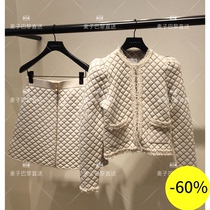 (Wheat) SANDRO 20 autumn winter plaid slim coat * CA00261