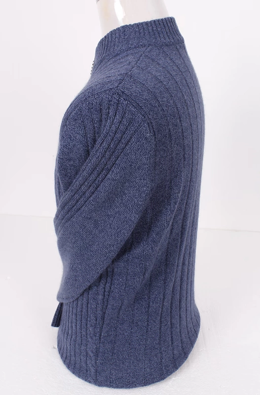 2019 mùa thu và mùa đông nam mới nửa áo len cashmere áo thun giản dị áo len trung niên áo len ngắn - Áo len Cashmere