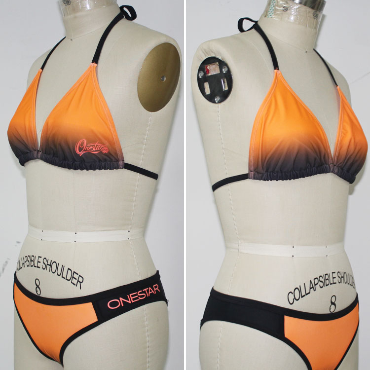 Bộ bikini gợi cảm ba mảnh không ngực Pad ngực lớn Phụ nữ đồ bơi Chơi nước Đồ lót tự nhiên thoải mái xuất khẩu bikini - Bikinis đồ bơi đi biển