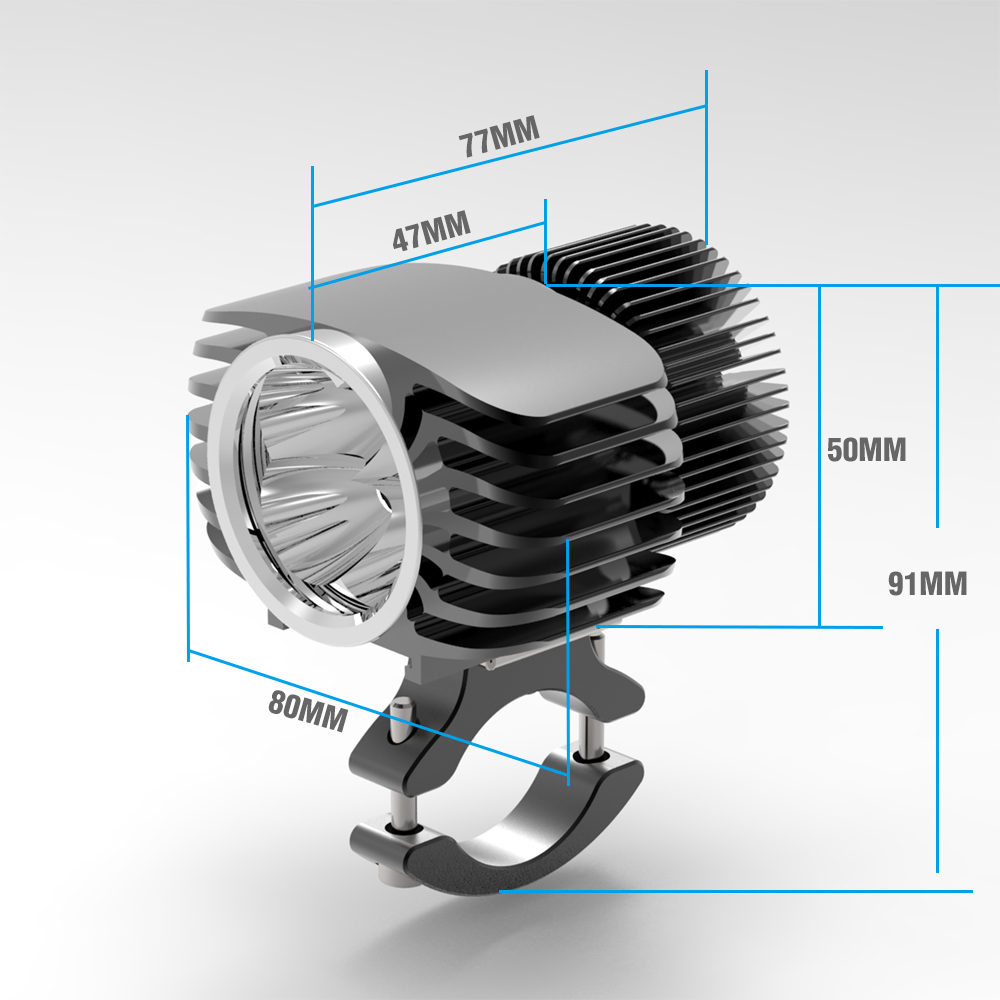 Đèn xe máy Đèn pha LED Đèn điện Trường đại bác Đèn phụ trợ 18w Đèn chiếu sáng bên ngoài Đèn chiếu sáng Chiếu sáng Siêu sáng Công suất cao - Đèn xe máy các đèn báo trên xe vario