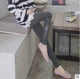 Quần mùa xuân và quần legging mới cho nữ dài phần cotton ren mùa thu quần cao co giãn cỡ lớn chân quần phụ nữ có thể mặc quần quần jean nữ đẹp