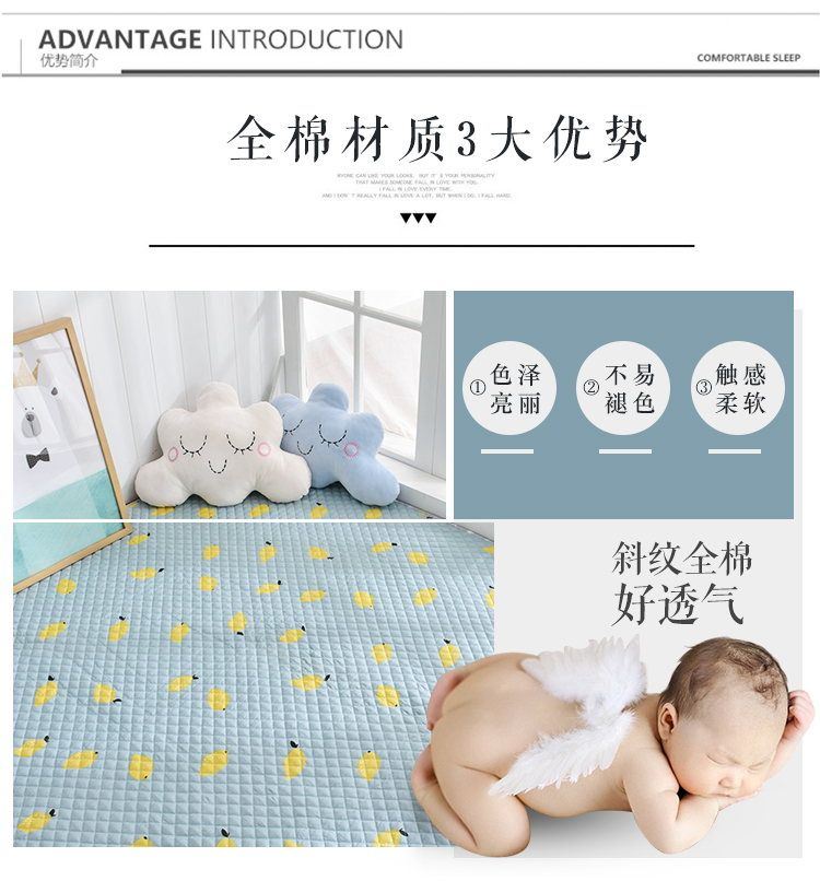 Bắc âu vải cotton thảm phòng ngủ bàn cà phê cạnh giường ngủ mat bò tatami thảm non-slip cotton máy có thể giặt