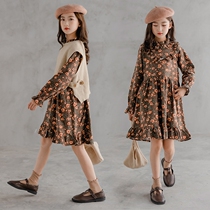 Trendy Bara girl retro crumbled long sleeve dress with dress and autumn dress 2021 CUHK Scout 100 Princess Princess Dress