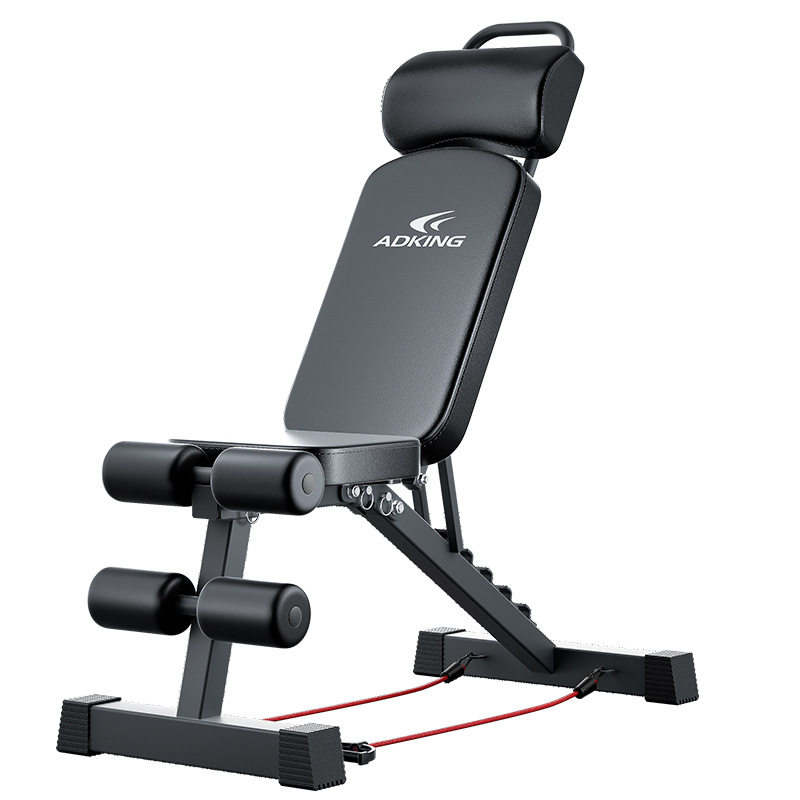Dumbbell stool bench press home fitness chair sit-up auxiliary equipment male barbell bird folding multi-functional stool