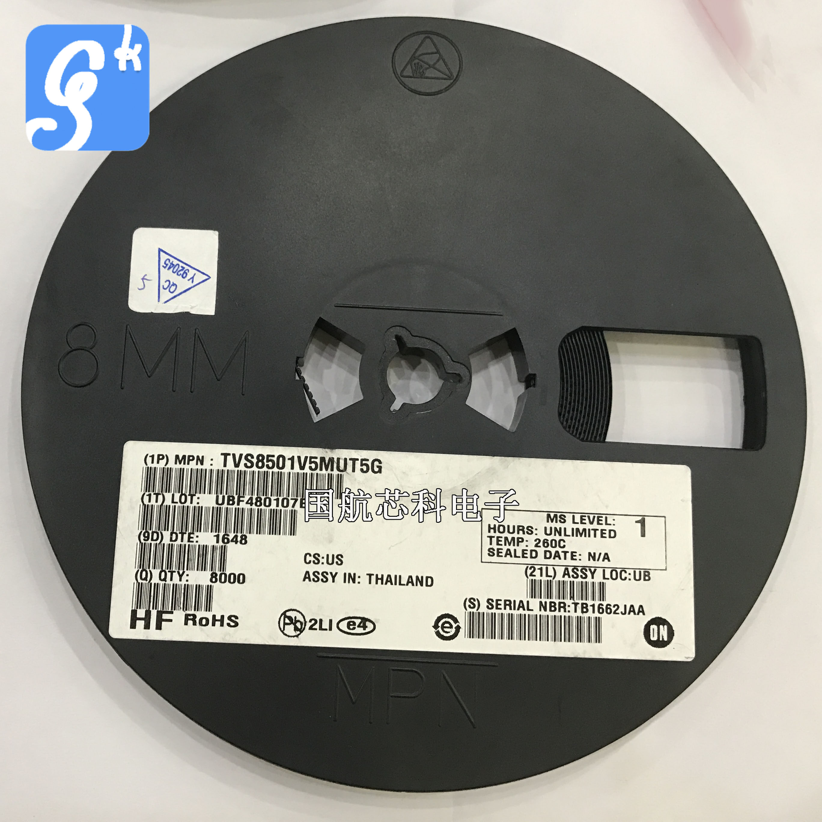 New original imported TVS8501V5MUT5G A1 UDFN-2 TVS diode spot can be shot straight