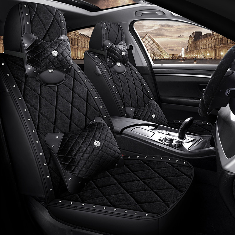 Car seat cushion winter plush old and new cable 88 Hyundai Sonata11 12 13 14 models full surround seat cushion