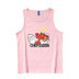 Champion Lion Dan beo màu hồng in vest sinh viên thủy triều nam và nữ cá tính thể thao mùa hè lỏng lớn đang tay t-shirt 