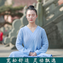 Linen Tai Chi Clothing Women Spring New China Wind Improved Hanfu Taijiquan Fu Martial Arts Practice Clothing Suit