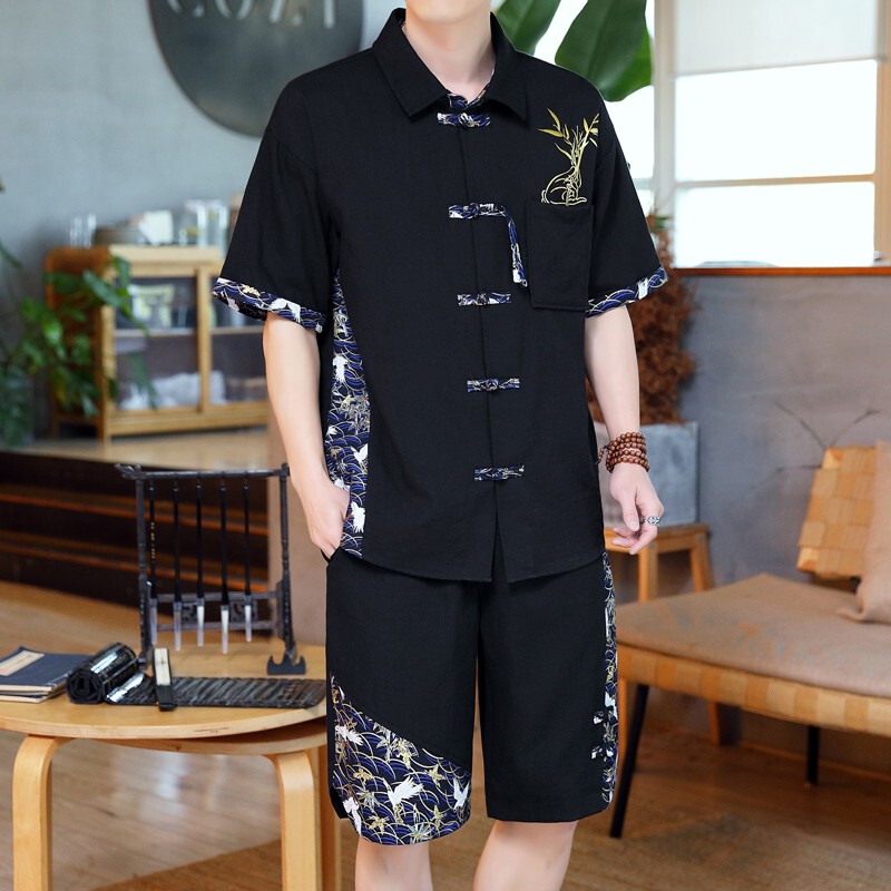 2026 New Summer Men's Chinese Style Loose Cardigan Shirt Short-Sleeved Retro Casual Loose Chinese Style Men's Top 2026 New Summer Men's Chinese Style Loose Cardigan Shirt Short-Sleeved Retro Casual Loose Chinese Style Men's Top