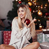 European and American alloy crystal headband hair accessories Christmas antler headband Merry Christmas snowflake headband