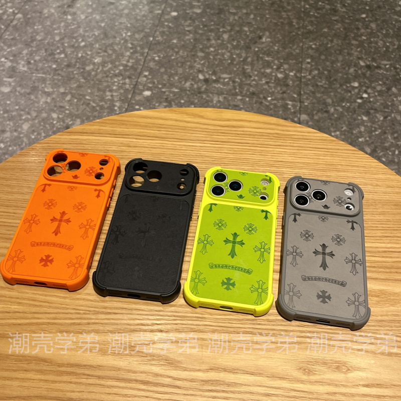 Trendy Brand Cross-Shaped Chrome Hearts Case for Apple 17 Pro Max, New iPhone 16 Model with Large Window, Four-Corner Anti-Drop Full Protection for iPhone 15, Niche High-End Feel for iPhone 14, Personalized Fashion for Men and Women Trendy Brand Cross-Shaped Chrome Hearts Case for Apple 17 Pro Max, New iPhone 16 Model with Large Window, Four-Corner Anti-Drop Full Protection for iPhone 15, Niche High-End Feel for iPhone 14, Personalized Fashion for Men and Women