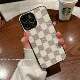 Luxury Monogram Frosted Leather Hard Case – Classic Brown & Colorful LV Style Phone Case for iPhone 13 – 17
