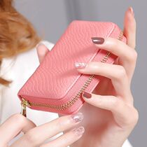 Fashion top layer cowhide womens card bag credit card set large capacity zipper card holder multi card card holder card bag