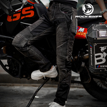 New ROCKBIKER riding pants mens jeans motorcycle locomotive anti-fall pants Four Seasons for body racing MJ818