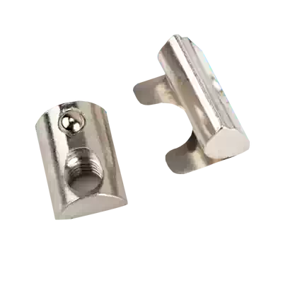 Pre-installed pinball nut industrial aluminum extrusion material accessories 20-30-40-45 European standard elastic steel ball nut block