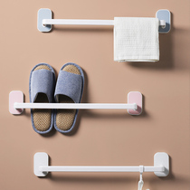 Towel-free hanging rack toilet bath towel rack hook towel bar bathroom slippers rack wall-mounted shelve