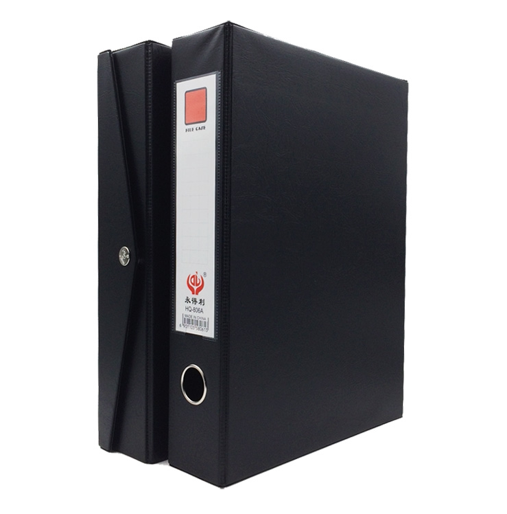 Black A4 filebox box box backwidth 5 5cm thickness 3 inch pvc large capacity file box 55mm