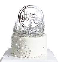 Simple wind ins goddess retro baroque crystal crown cake decoration decoration princess birthday party dress up