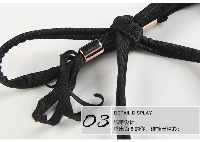 Muofanne / Moffin Thời trang châu Âu và Mỹ gợi cảm băng đô màu rắn openwork bikini đồ lót ao lot