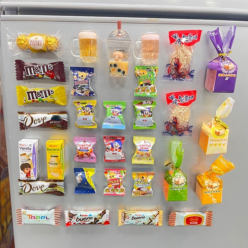 Милый акриловый компактный магнитный магнит на холодильник, с медвежатами