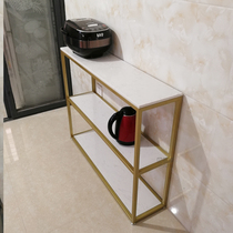 Nordic Marble Kitchenette Shelve floor Living room Kitchen Side Cabinet Balcony Flower Shelf Multilayer Containing Bookshelf Shoe Rack