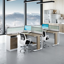 Shenzhen Staff Table And Chairs Combined Finance Desk 4 People Office Furniture Screen Partition Employee Duo Chairs