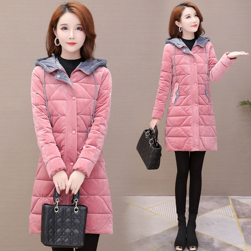 Зимний пуховик, куртка, приталенный корсет, коллекция 2021, городской стиль, в корейском стиле, подходит для подростков
