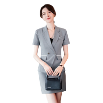 Summer short-sleeved business attire temperament goddess style hotel manager jewelry store sales department work clothes suit for women