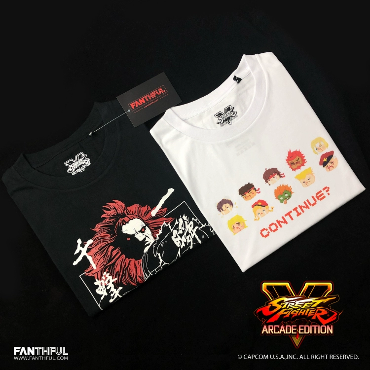 Street Fighter 5 Ám ảnh bị đánh bại T-shirt Thiết bị ngoại vi trò chơi Street Fighter V FANTHFUL Gamker - Game Nhân vật liên quan