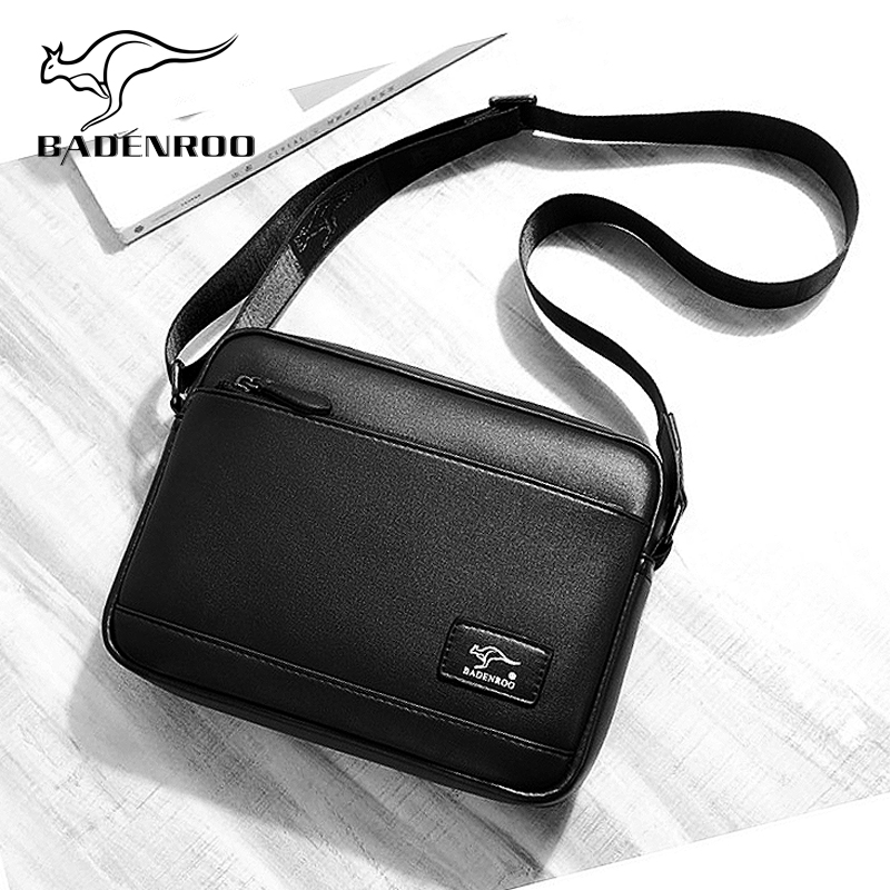 Biden kangaroo business men's bag one-shoulder messenger bag leather casual oblique shoulder bag backpack hand-held small bag men