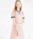 PSALTER Psalm Womens 2020 Summer New Fashion Stitching Pink Dress 6C50205030 - Váy eo cao