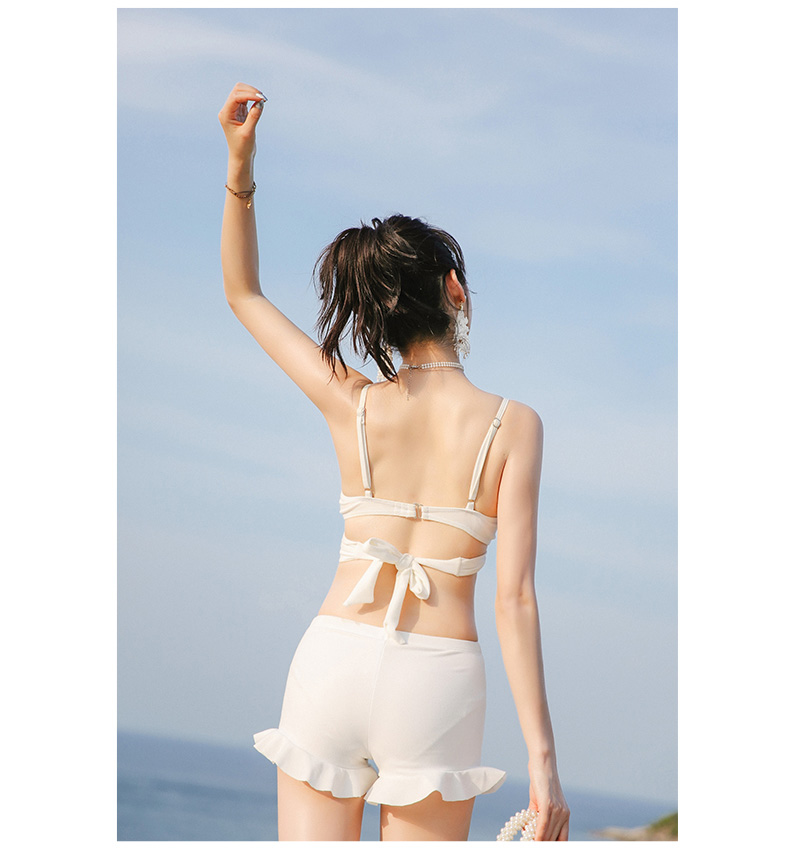 Áo tắm ba mảnh mùa xuân nước nóng nhỏ bikini bikini tập hợp thép tấm ngực nhỏ đã mỏng che bụng áo tắm bảo thủ - Bikinis áo tắm đẹp 2020