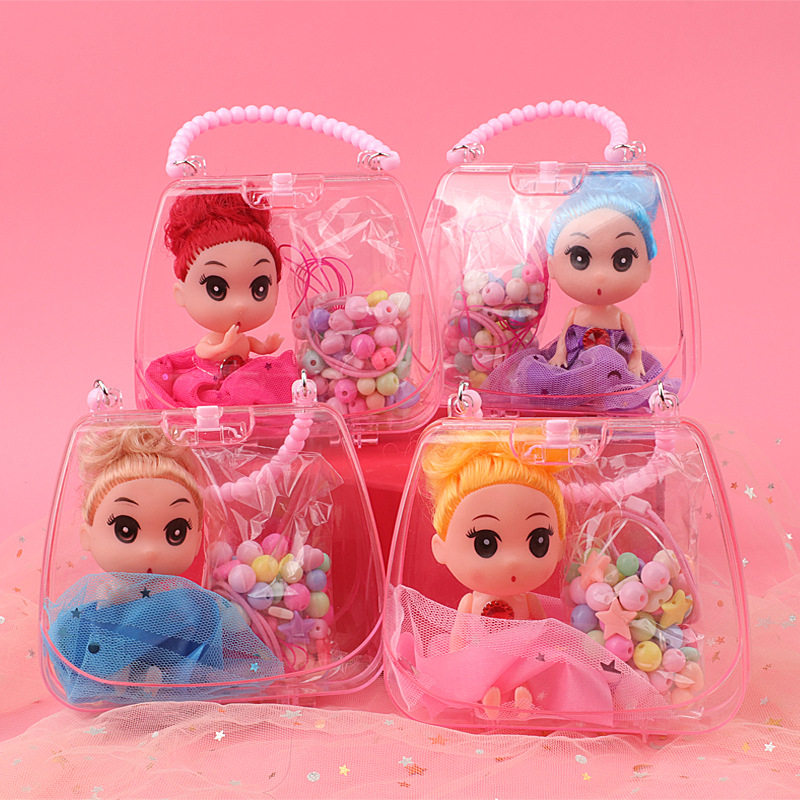 Children's toy bag Princess Luminous handbag Handbag DIY Handmade Girl Luminous Toy Hand Gift
