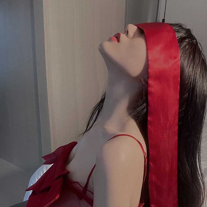 Erotic Lingerie Accessories satin Spice Eyeshade Bundled With Tie-Hand Passion Bondage Accessories Teasing the Blindface Mask
