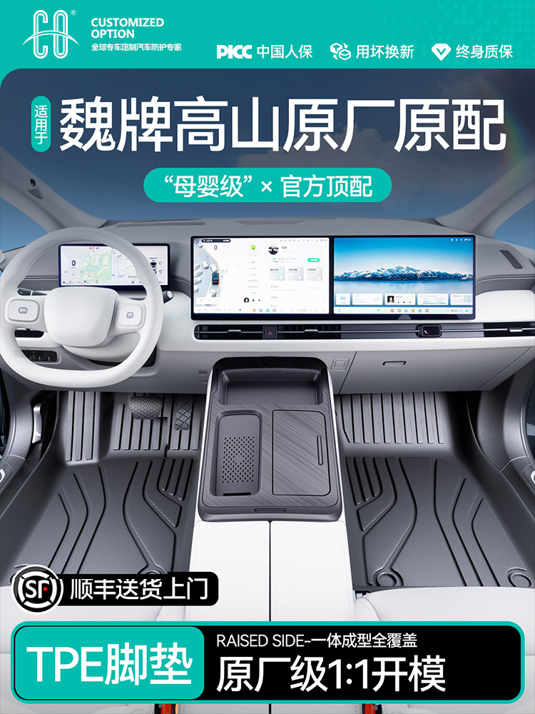 Suitable for 25 Models of the Wey Brand Gaoshan 8/9 Tpe-Specific Full-Coverage Car Mats, Original Factory Full-Car Starry Sky Carpet