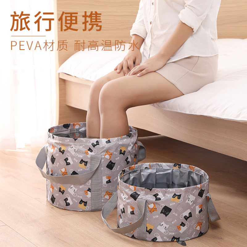 Travel Portable Folding Fold Thickening Super Light Washbasin Water Basin Outdoor Tourist Cashier Bag Big BUBBLE FOOT BUCKET