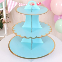 Трехслойный десертный стол синий