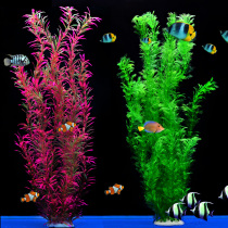 Fish tank decoration simulation watergrass aquarium building view package with soft water grass plastic grass rear view large section of green grass