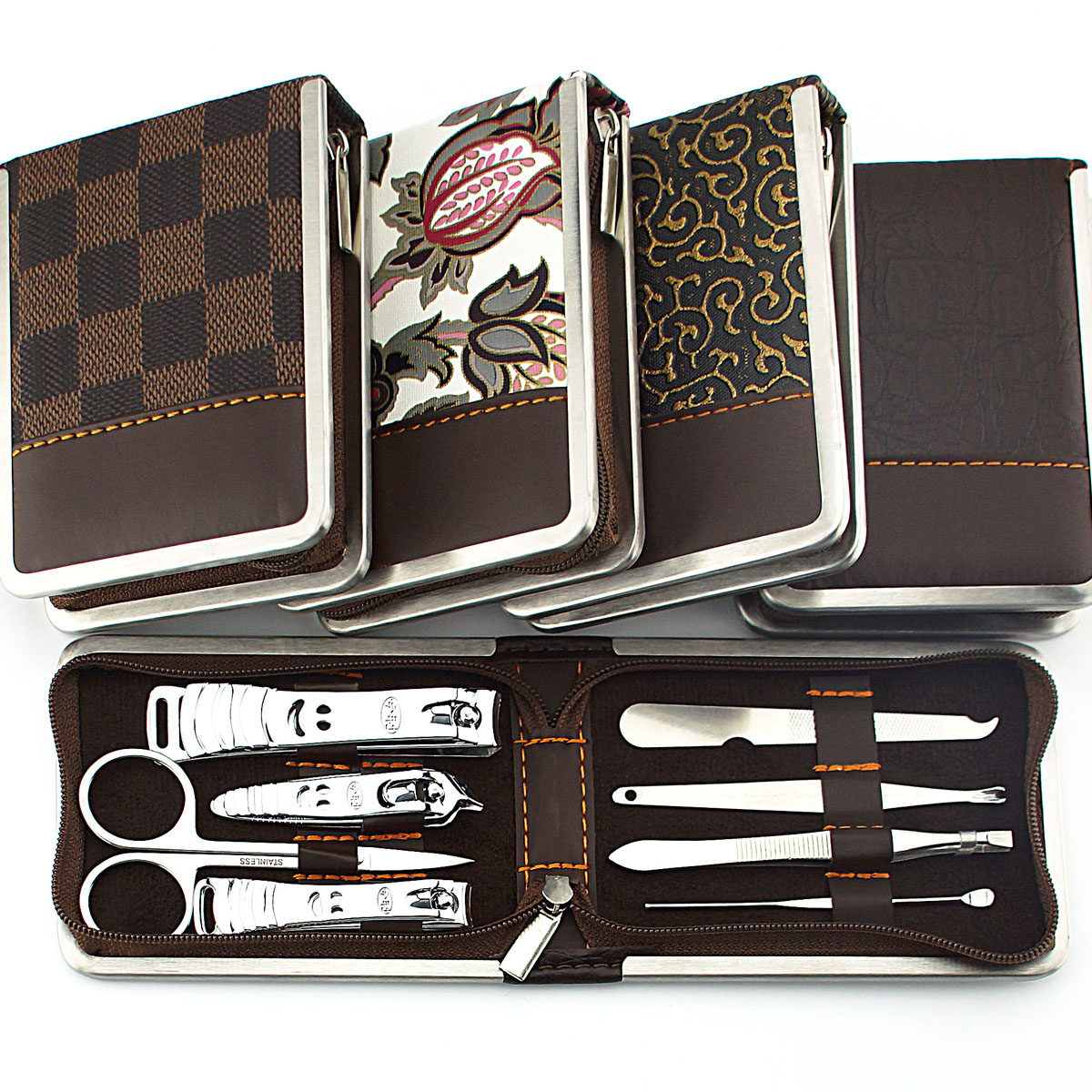 Printable LOGO Gift Eight-piece Smiley Set Nail Scissors Set Nail Manicure Tools Nail Clipper 138