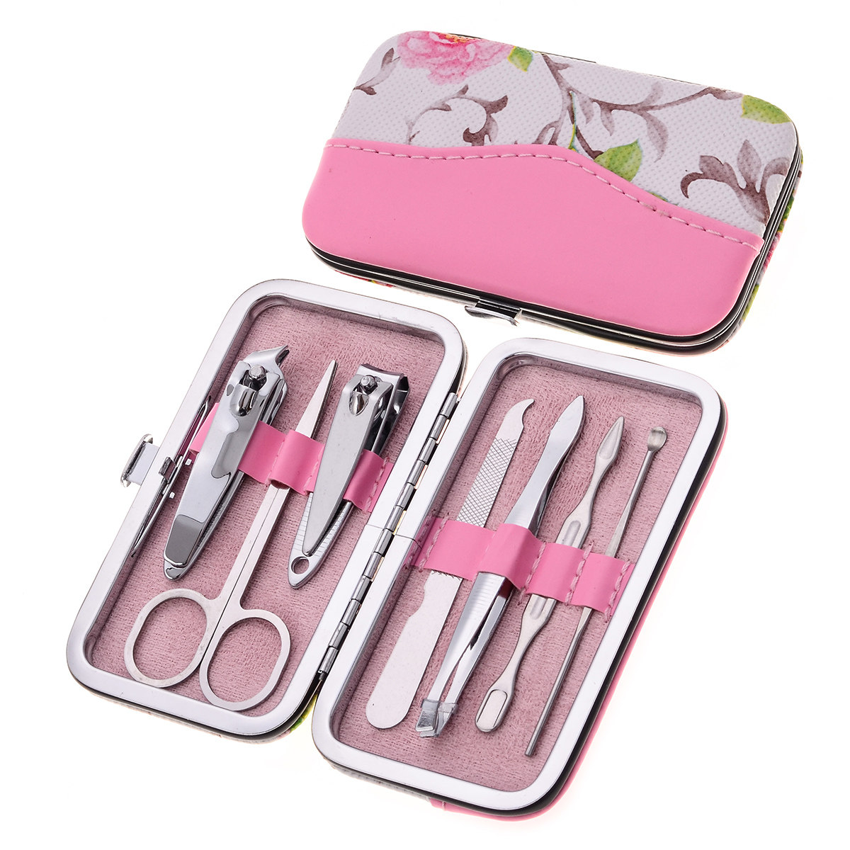 Jinli can print LOGO manicure set 7 sets of nail clippers carbon steel nail clippers beauty set 7601