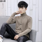 .Spring mùa thu cao cổ áo len nam Hàn Quốc phiên bản của xu hướng này để sửa chữa hai mảnh bottomsweater áo len áo len áo len của nam giới.