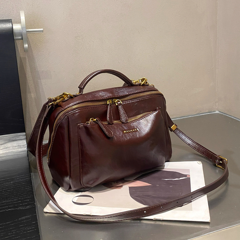 Counter-Quality! Vintage Versatile Commuter Women's Bag, Fashionable Soft Leather, Elegant Niche High-End Texture Single Shoulder Crossbody Bag