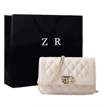 Womens bag 2022 new slanted satchel Summer Korean version Soft Pilinger chain Package Fashion advanced senses genuine leather Small bag women