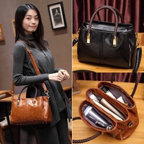 Bag 2021 New Tide simple temperament portable shoulder bag large capacity casual retro womens bag leather big bag women