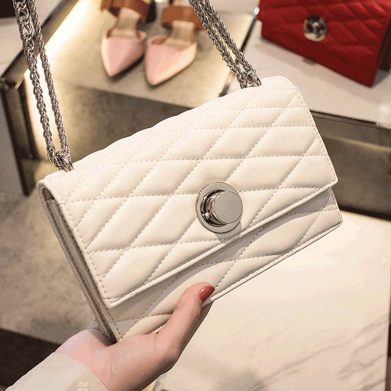 European station female bag bag 2022 new small fragrance Superior Lin Leather bag bag single shoulder chain small bag